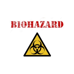 Biohazard Motiv 3 Anstecker mit Sicherheitsnadel Ø 25mm