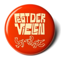 Fest der Vielen Motiv 2 Anstecker mit Sicherheitsnadel Ø 25 mm