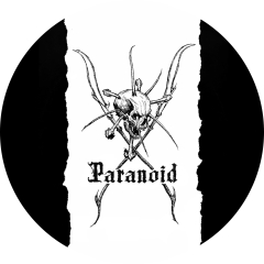 Paranoid Motiv 2 Anstecker mit Sicherheitsnadel Ø 25 mm