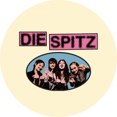 Die Spitz Motiv 2 Anstecker mit Sicherheitsnadel Ø 25 mm