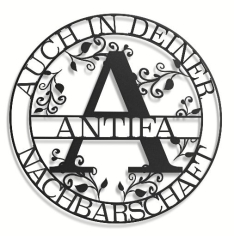 Antifa Auch in deiner Nachbarschaft Motiv 1 Anstecker mit Sicherheitsnadel Ø 25 mm