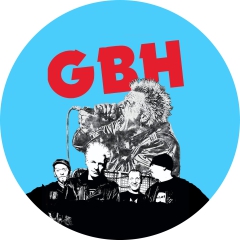 GBH Charged G.B.H. Motiv T Anstecker mit Sicherheitsnadel Ø 25 mm