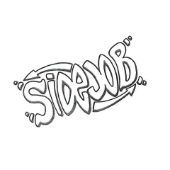 Sidejob Motiv 1 Anstecker mit Sicherheitsnadel Ø 25 mm