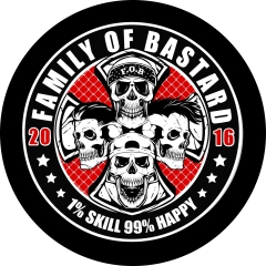 Family Of Bastard Motiv 1 Anstecker mit Sicherheitsnadel Ø 25 mm