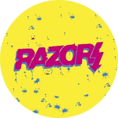 Razors Motiv 5 Anstecker mit Sicherheitsnadel Ø 25 mm