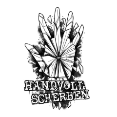 Handvoll Scherben Motiv 1 Anstecker mit Sicherheitsnadel Ø 25 mm