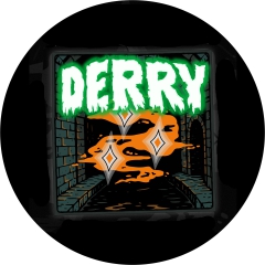 Derry Motiv 4 Anstecker mit Sicherheitsnadel Ø 25 mm