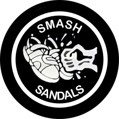 Smash Sandals Motiv 1 Anstecker mit Sicherheitsnadel Ø 25 mm