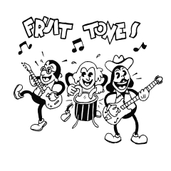 Fruit Tones Motiv 1 Anstecker mit Sicherheitsnadel Ø 25 mm