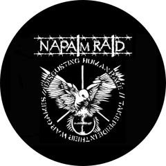 Napalm Raid Motiv 2 Anstecker mit Sicherheitsnadel Ø 25 mm