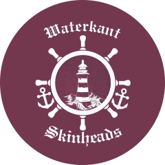 Waterkant Skinheads Motiv 1 Anstecker mit Sicherheitsnadel Ø 25 mm