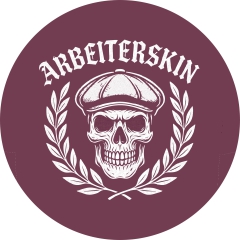 Arbeiterskin Motiv 1 Anstecker mit Sicherheitsnadel Ø 25 mm