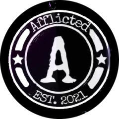 Afflicted Motiv 1 Anstecker mit Sicherheitsnadel Ø 25 mm