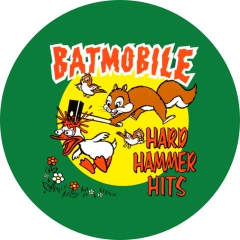 Batmobile Motiv 3 Anstecker mit Sicherheitsnadel Ø 25 mm