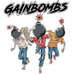 Gainbombs Motiv 2 Anstecker mit Sicherheitsnadel Ø 25 mm