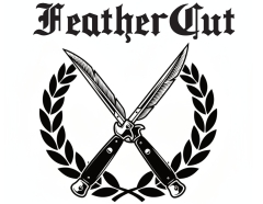 Feather Cut Motiv 1 Anstecker mit Sicherheitsnadel Ø 25 mm