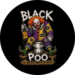 Black Poo Motiv 1 Anstecker mit Sicherheitsnadel Ø 25 mm