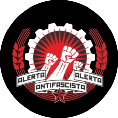 Alerta Alerta Antifascista Motiv 2 Anstecker mit Sicherheitsnadel Ø 25 mm