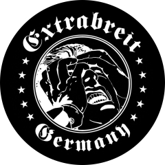 Extrabreit Motiv 1 Anstecker mit Sicherheitsnadel Ø 25 mm