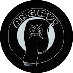 Angry! Motiv 1 Anstecker mit Sicherheitsnadel Ø 25 mm