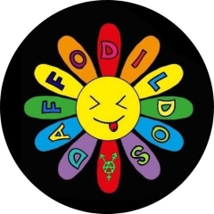Daffodildos Motiv 1 Anstecker mit Sicherheitsnadel Ø 25 mm