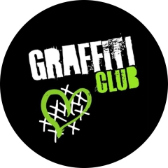 Graffiti Club Motiv 1 Anstecker mit Sicherheitsnadel Ø 25 mm