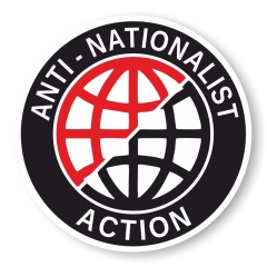 Anti Nationalist Action Motiv 1 Anstecker mit Sicherheitsnadel Ø 25 mm