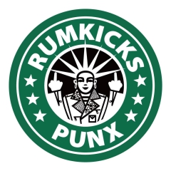 Rumkicks Motiv 1 Anstecker mit Sicherheitsnadel Ø 25 mm