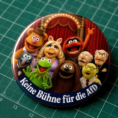 Muppets Keine Bühne für die AfD Motiv 1 Anstecker mit Sicherheitsnadel Ø 25 mm