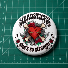 Headsticks Motiv 1 Anstecker mit Sicherheitsnadel Ø 25 mm