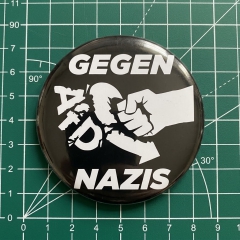 Gegen Nazis AfD Motiv 1 Anstecker mit Sicherheitsnadel Ø 25 mm