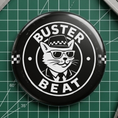 Buster Beat Motiv 1 Anstecker mit Sicherheitsnadel Ø 25 mm