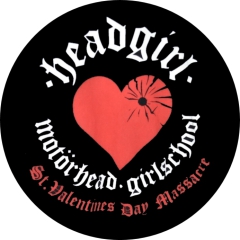 Headgirl Motörhead Girlschool Motiv 1 Anstecker mit Sicherheitsnadel Ø 25 mm