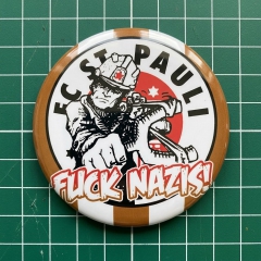 FC Sankt Pauli Fuck Nazis Motiv 3 Peanuts Anstecker mit Sicherheitsnadel Ø 25mm
