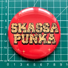 Skassa Punka Motiv 2 Anstecker mit Sicherheitsnadel Ø 25 mm