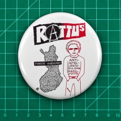 Rattus Motiv 3 Anstecker mit Sicherheitsnadel Ø 25 mm