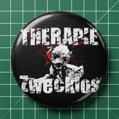 Therapie Zwecklos Motiv 1 Anstecker mit Sicherheitsnadel Ø 25 mm