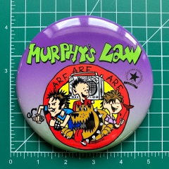 Murphy´s Law Motiv 4 Anstecker mit Sicherheitsnadel Ø 25 mm