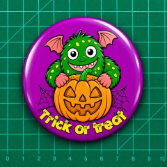 Halloween Kids Trick Or Treat Motiv 7 Anstecker mit Sicherheitsnadel Ø 25 mm