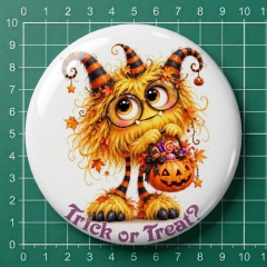 Halloween Kids Trick Or Treat Motiv 5 Anstecker mit Sicherheitsnadel Ø 25 mm