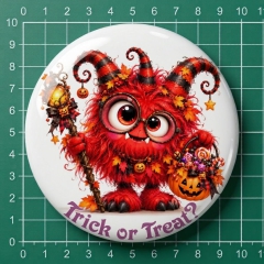Halloween Kids Trick Or Treat Motiv 4 Anstecker mit Sicherheitsnadel Ø 38 mm